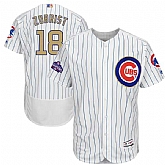 Chicago Cubs #18 Ben Zobrist White World Series Champions Gold Program Flexbase Collection Stitched Jersey JiaSu,baseball caps,new era cap wholesale,wholesale hats